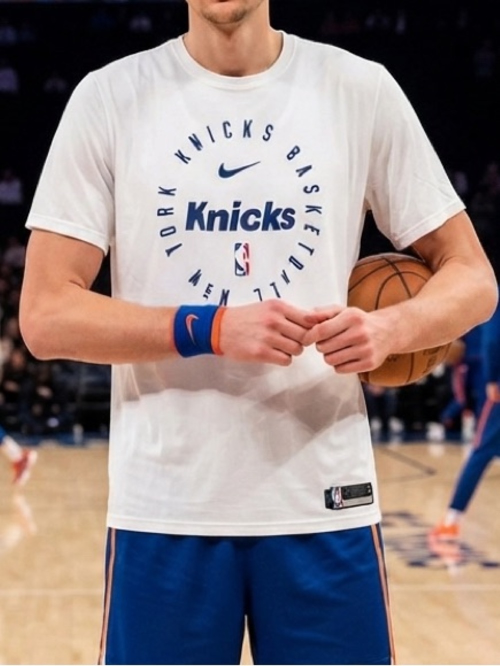 Authentic New York Knicks Nike Legend On-Court Practice Performance Tee NEW!